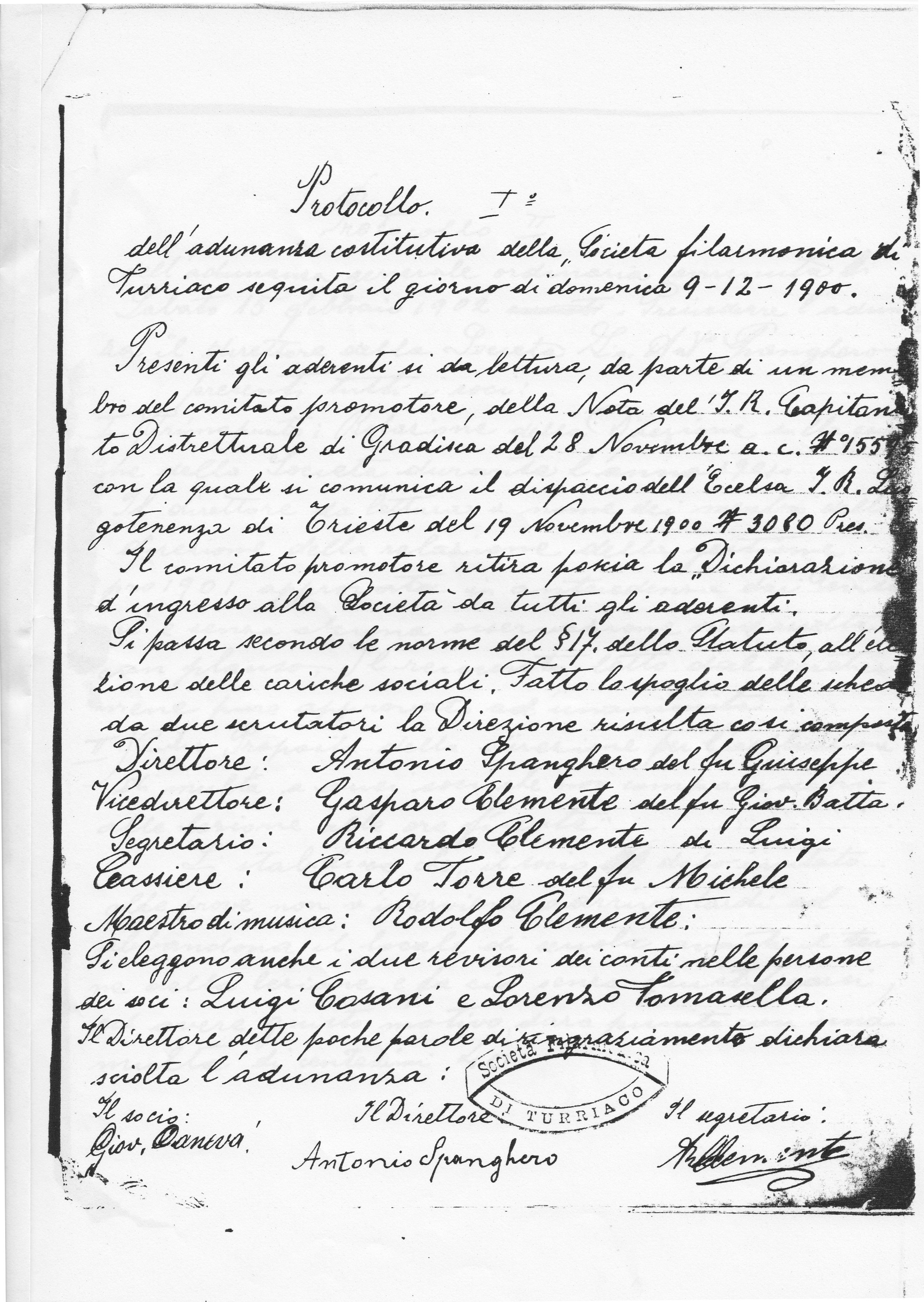 Verbale adunanza costitutiva