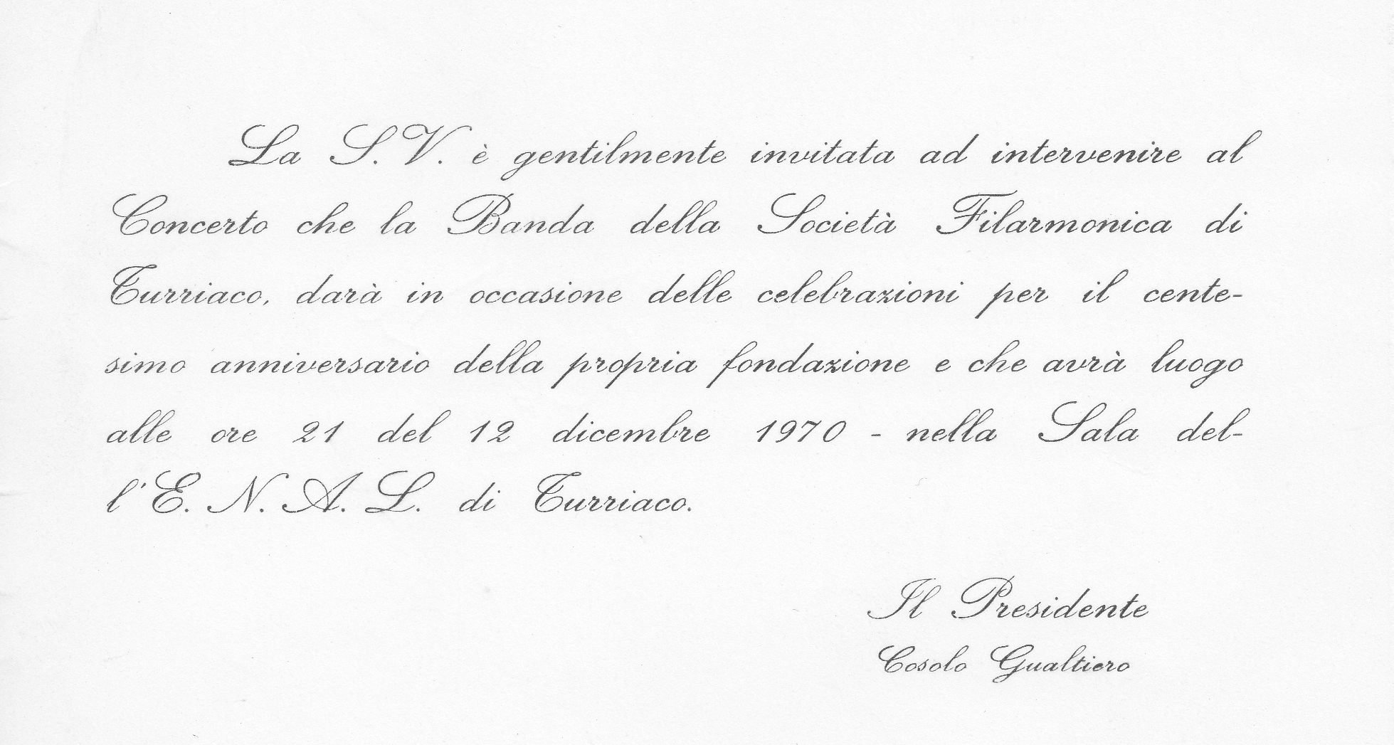 Invito ufficiale