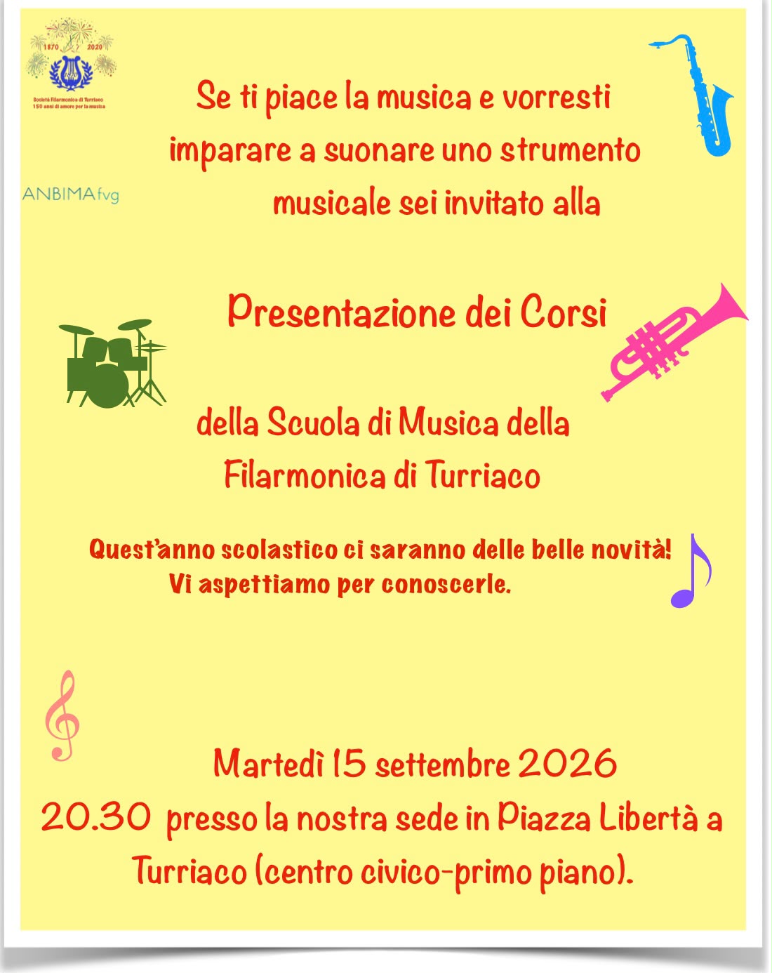 Presentazione dei corsi della Scuola di Musica